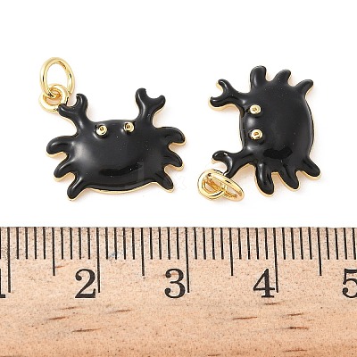 Brass Enamel Pendants KK-CJC0013-10G-02-RS-1
