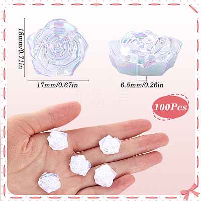 100Pcs Opaque ABS Plastic Cabochons KY-SP0001-16A-1