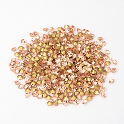Back Plated Grade A Diamond Glass Pointed Rhinestone RGLA-SS8-023-1