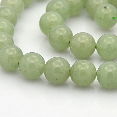 Natural Green Aventurine Round Beads Strands G-N0120-13-8mm-1