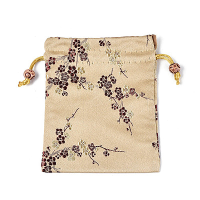 Chinese Embroidery Satin Drawstring Bags ABAG-N009-02A-1