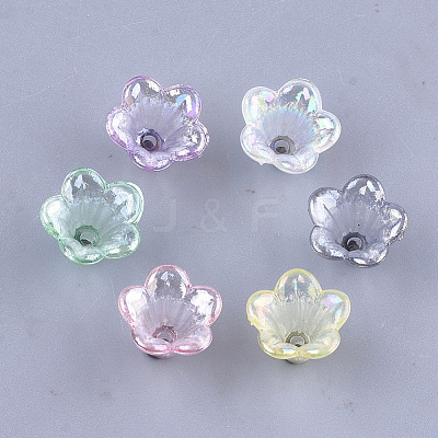 Transparent Acrylic Bead Caps TACR-T007-04-1