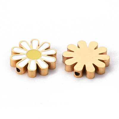 304 Stainless Steel Enamel Beads STAS-T052-15G-1