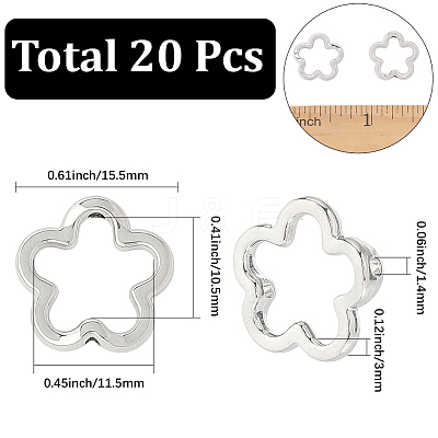 20Pcs Alloy Bead Frame FIND-SC0017-73P-1