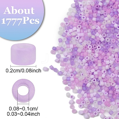 20G 4 Colors Cylinder Seed Beads SEED-YW0003-05A-1