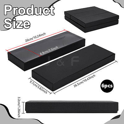 Paper Cardboard Tie Storage Boxes CON-WH0107-64A-1