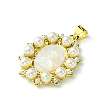 Eco-Friendly Brass Pendants KK-A204-02A-03G-1