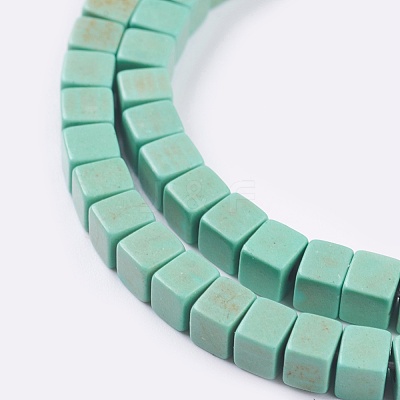 Synthetic Turquoise Beads Strands TURQ-G108-4x4mm-03-1