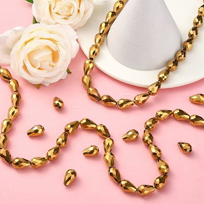 Electroplate Glass Beads Strands EGLA-D017-15x10mm-3-1