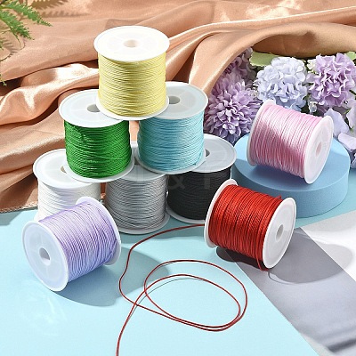9 Rolls 9 Colors Nylon Braided Cord NWIR-YW0001-16-1