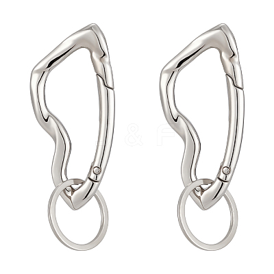 2Pcs Alloy Spring Gate Rings FIND-UN0010-11P-1