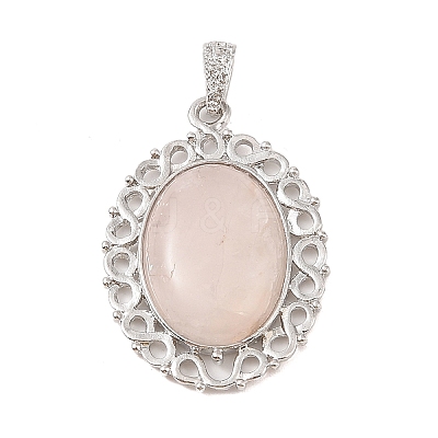 Natural Rose Quartz Pendants G-A226-03P-05-1