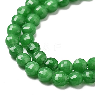 Natural Dyed White Jade Beads Strands G-C179-A6mm-09-1