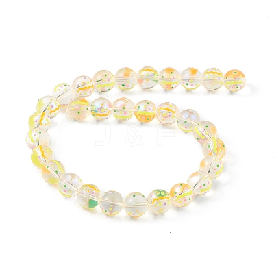 Transparent Glass Beads Strands LAMP-F029-01F-1