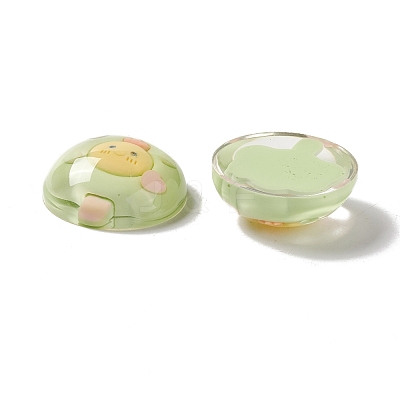 Transparent Resin Cabochons RESI-G034-B08-1