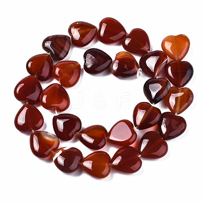 Natural Red Agate Beads Strands G-S364-097-1