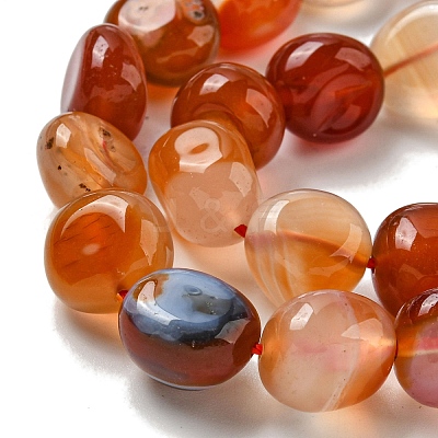 Natural Brazil Red Agate Beads Strands X-G-L599-A01-02-1