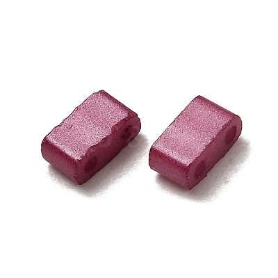 2-Hole Baking Paint Glass Seed Beads SEED-S023-17B-40-1