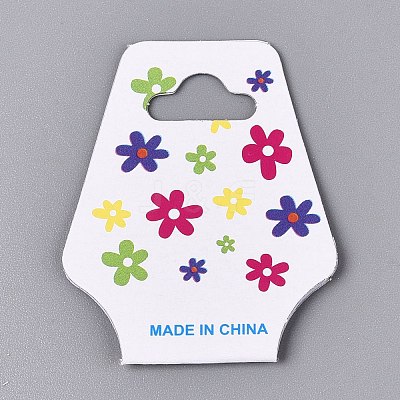 Fold Over Cardboard Paper Jewelry Display Cards for Necklace & Bracelet Storage CDIS-N004-01-1