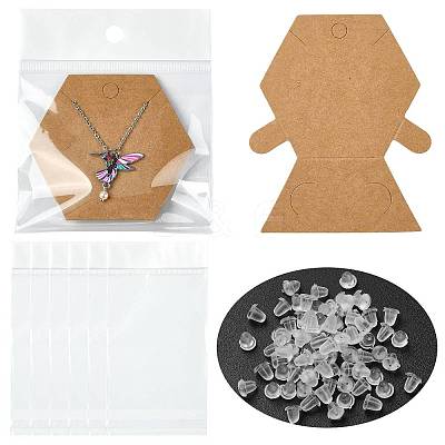 40Pcs Paper Jewelry Display Cards CDIS-FS0001-32C-1