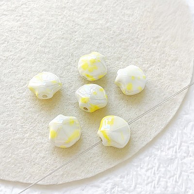 Shell Shape Handmade Porcelain Beads X1-PORC-E022-01C-1