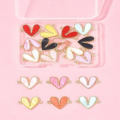 18Pcs 9 Colors Alloy Acrylic Connector Charms FIND-FS0004-33-1