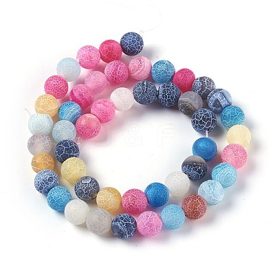 Natural Weathered Agate Beads Strands G-P414-A07-1