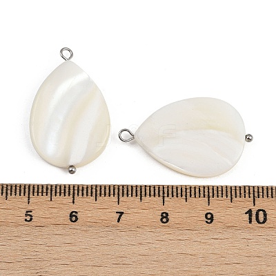 Natural Shell Teardrop Pendants X1-STAS-D378-33P-1