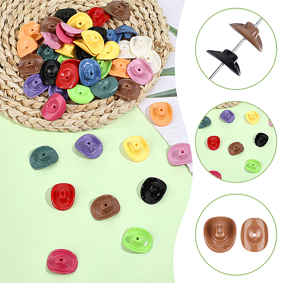 60Pcs 12 Colors Opaque Acrylic Beads OACR-PA0001-64-1