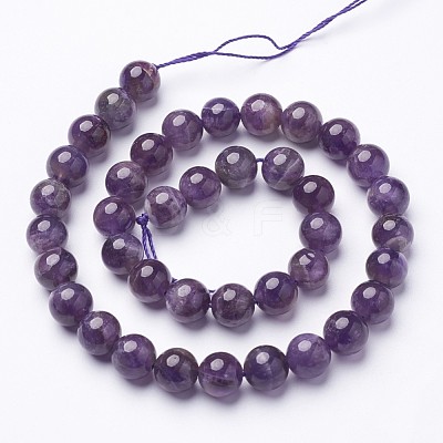 Round Amethyst Beads Strands GSR10mmC062-1
