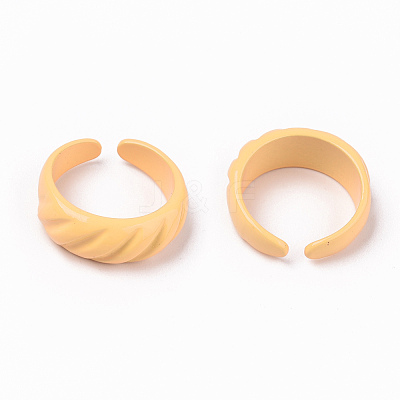 Spray Painted Alloy Cuff Rings RJEW-T011-31A-RS-1