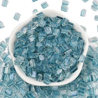 Transparent Spray Painted Glass Seed Beads SEED-L011-10A-09-1