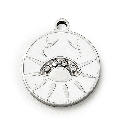 Twelve Constellations 304 Stainless Steel Enamel Pendants SA-CBAAE04-01P-03-1