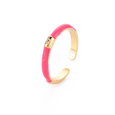 Brass Enamel Cuff Rings RJEW-T016-24A-NF-1