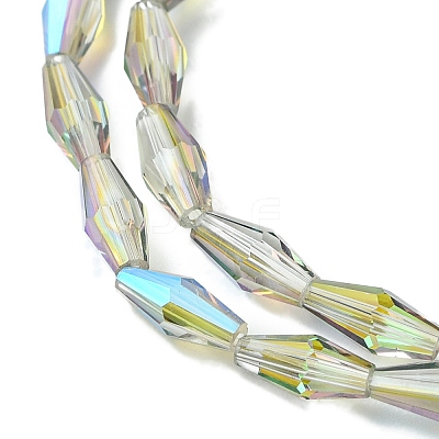 Transparent Electroplate Glass Beads Strands GLAA-K064-05A-HR02-1