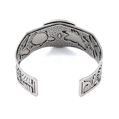 Constellation Alloy Open Cuff Bangles for Women Men BJEW-C064-01AS-07-1