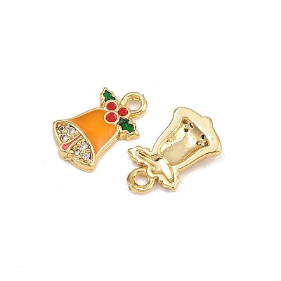 Brass Micro Pave Cubic Zirconia Charms LS-KK-Z129-01G-02-1