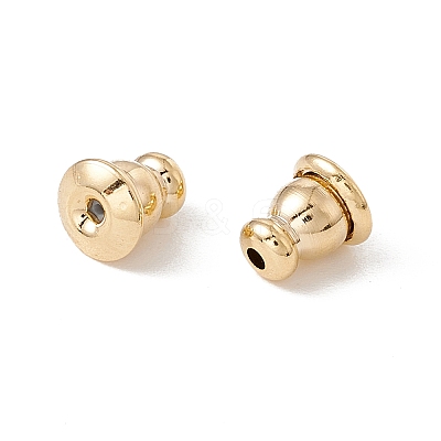 Rack Plating Brass Ear Nuts X-KK-G433-03LG-1