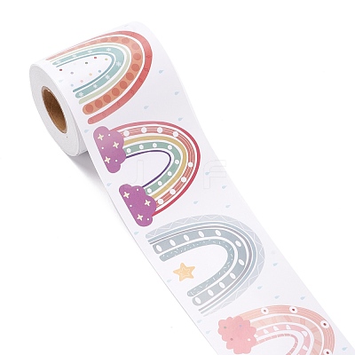 Rainbow Bulletin Board Border Stickers Roll DIY-K038-02-1
