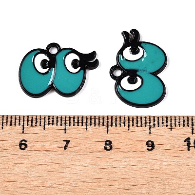 Spray Painted Alloy Enamel Pendants ENAM-T020-27-RS-1