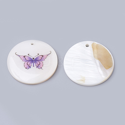 Freshwater Shell Pendants SHEL-Q020-07B-1
