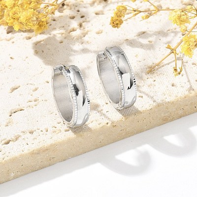 304 Stainless Steel Hoop Earrings for Women EJEW-C096-59P-1