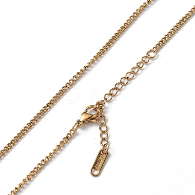 Ion Plating(IP) 304 Stainless Steel Curb Chain Necklace for Men Women NJEW-K245-015D-1
