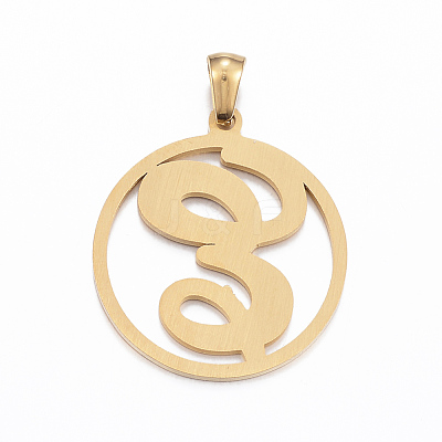 Ion Plating(IP) 304 Stainless Steel Pendants STAS-K162-047G-1