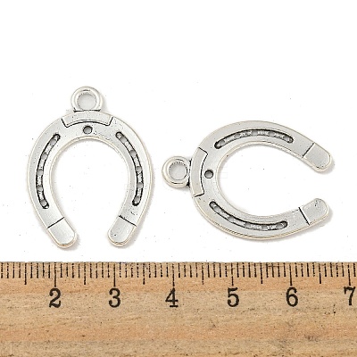 Tibetan Style Alloy Horseshoe Pendants LS-TIBEP-23708-AS-RS-1