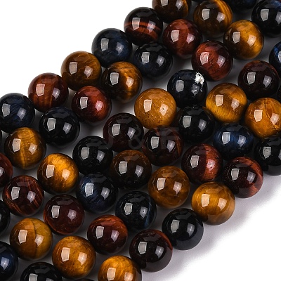 Natural Tiger Eye Beads Strands G-L446-02-8mm-1