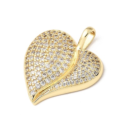Valentine's Day Brass Micro Pave Clear Cubic Zirconia Pendants KK-E799-01D-G-1