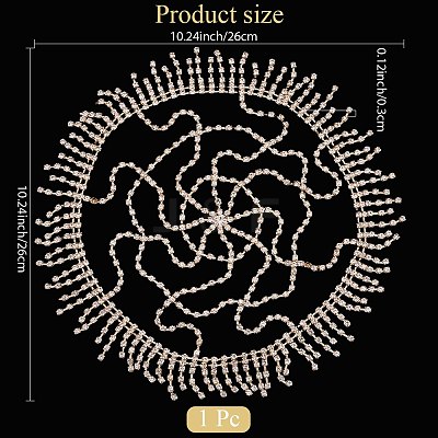 Alloy Rhinestone Mesh Headbands OHAR-WH20007-05G-02-1
