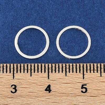Rack Plating Brass Linking Rings KK-P286-01B-S-1