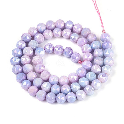 Anti-Tarnish Electroplate Glass Beads Strands GLAA-N010-6mm-07-1